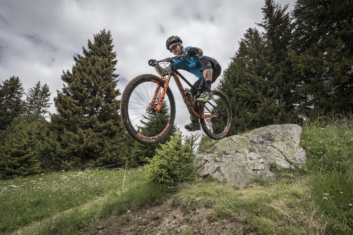 Testing the new Scott Spark RC with the FOX SC fork. Photo - Martin Bisseg/Scott.