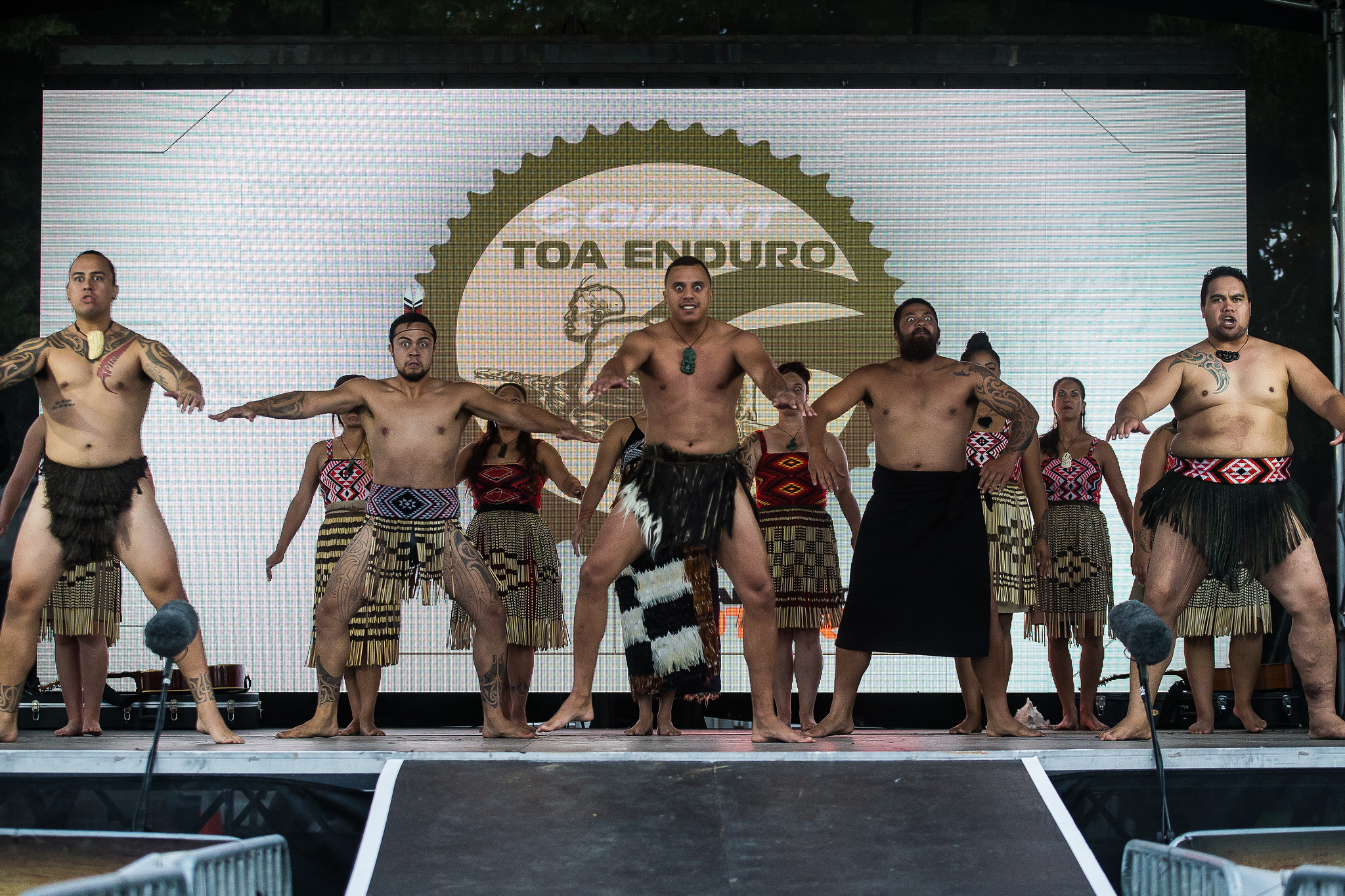 Competitors and spectators received a traditional Maori welcoming ceremony.