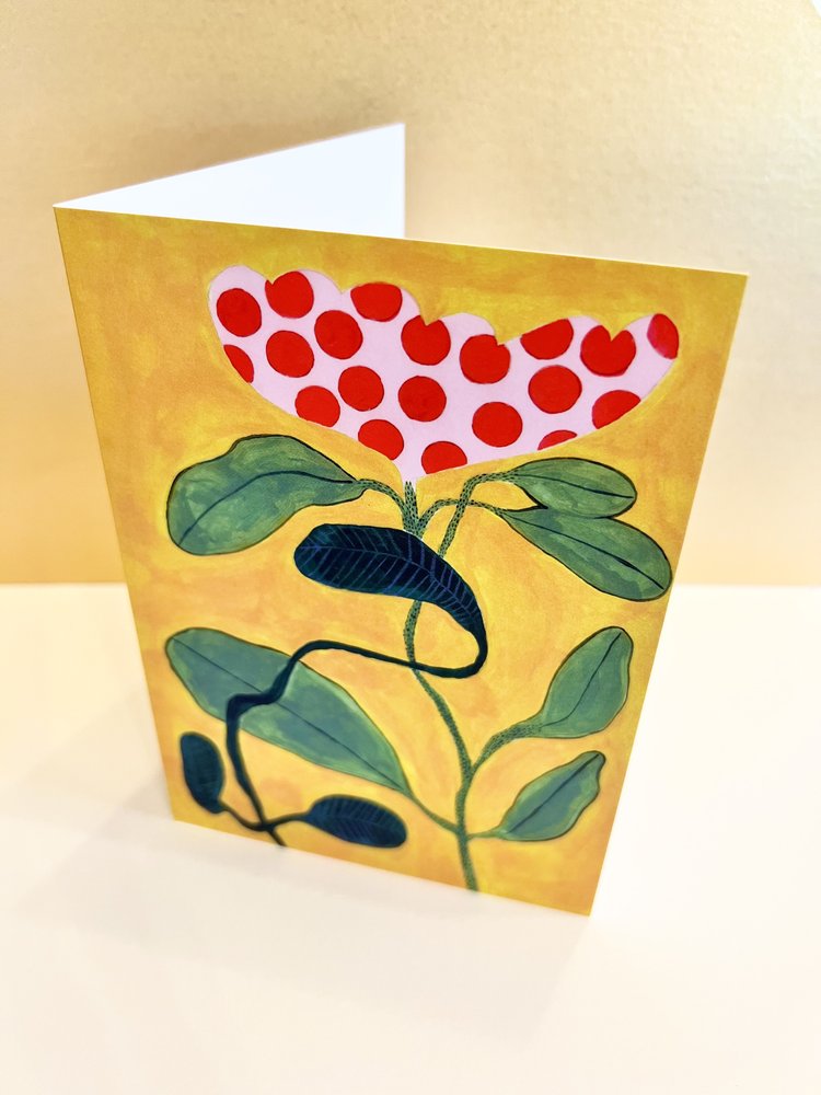 Greeting Card Louise Hamill Spotty Tulip Guildford Garden Centre