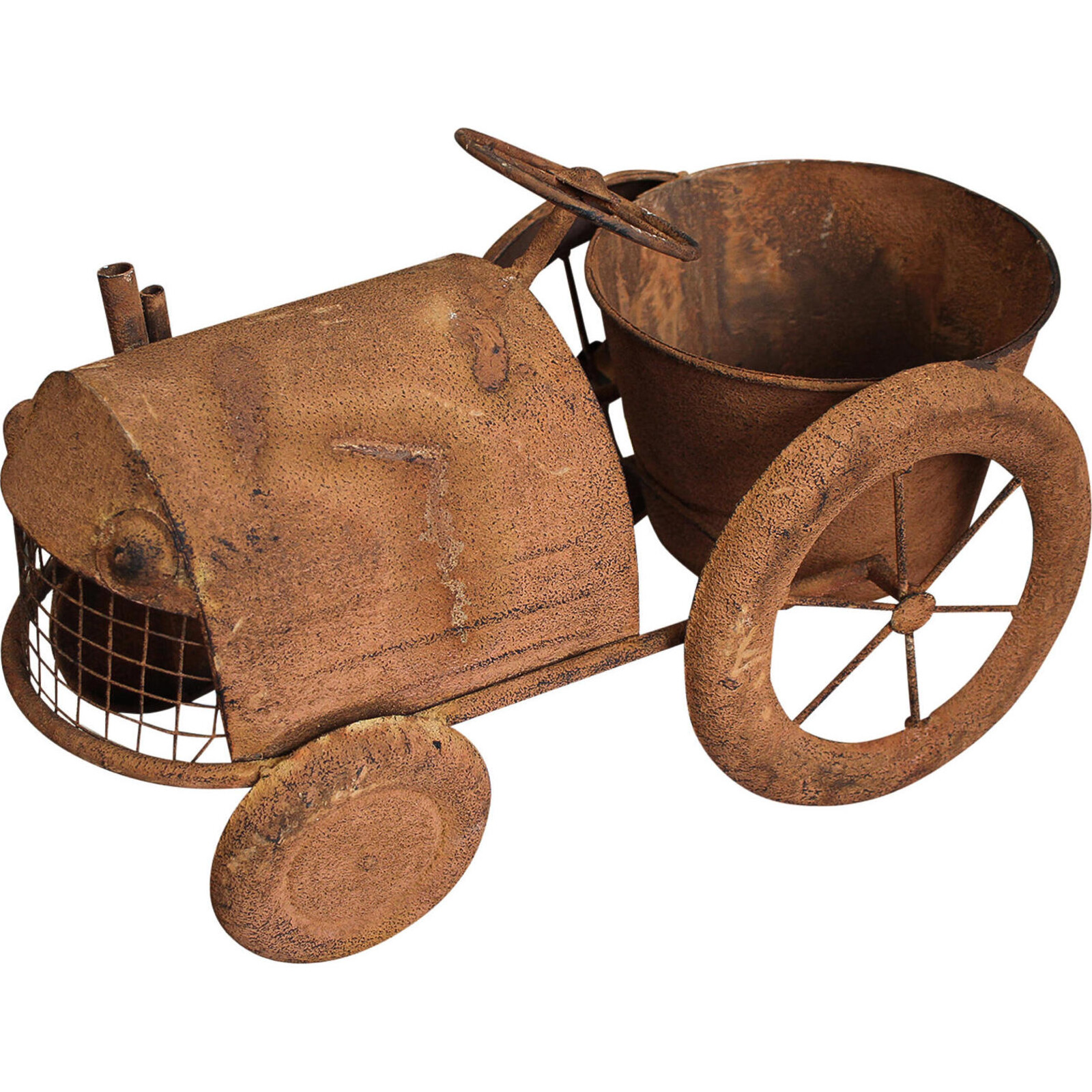 Planter - Rust Tractor - Metal - Guildford Garden Centre