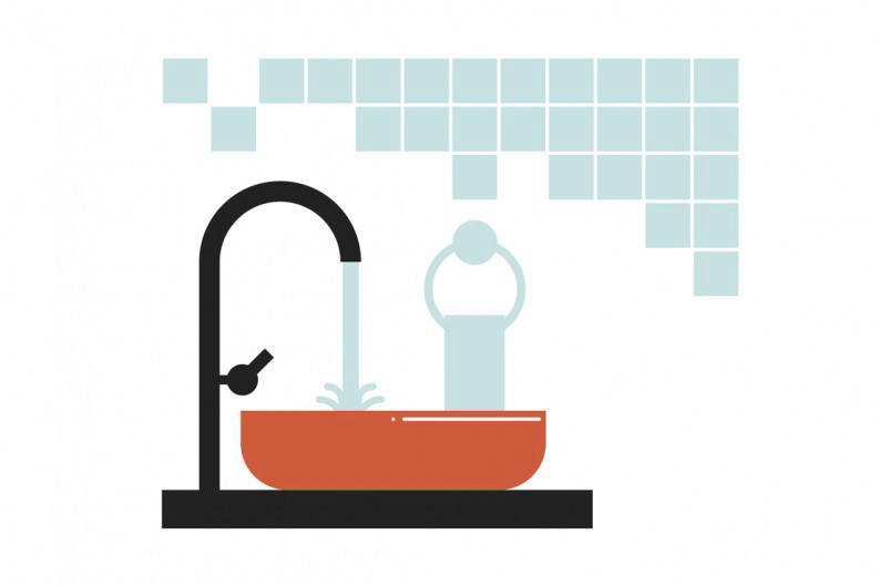 bathroom tiles sink