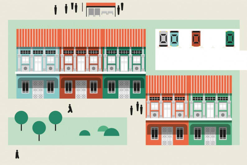 Shophouse illustration