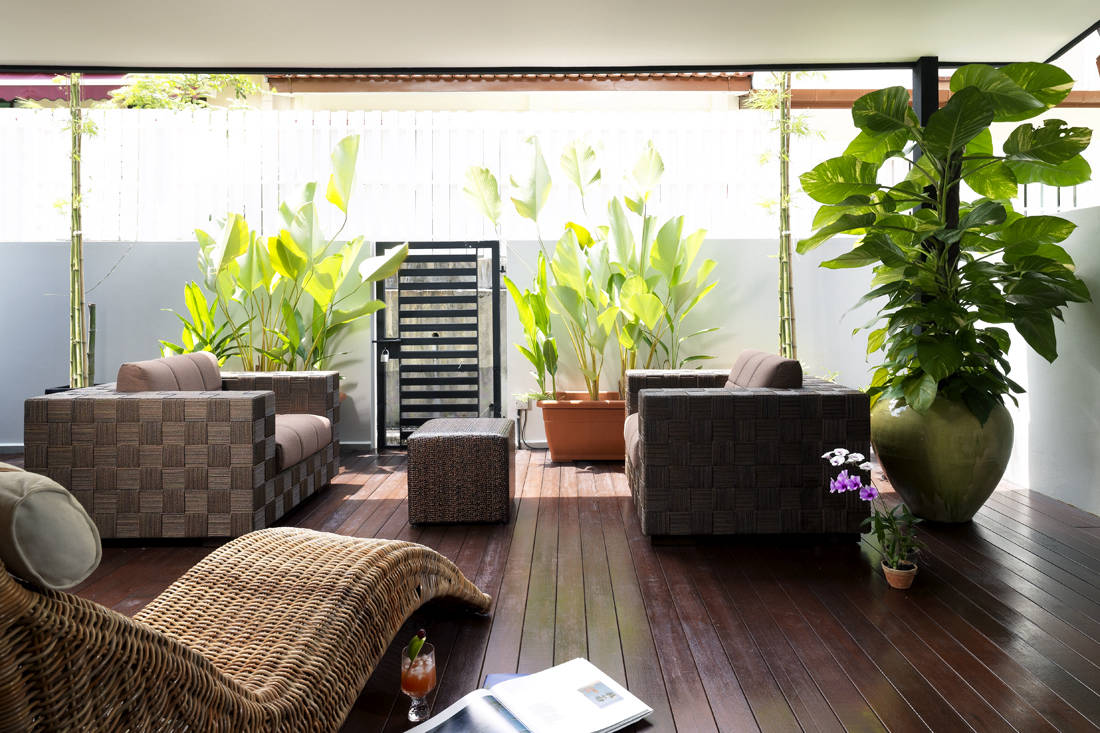 Dark, earthy colour palette done right in this terrace house