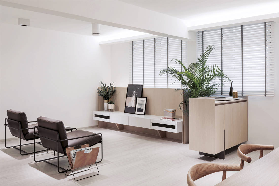 This minimalist HDB flat is a functional and purposeful home