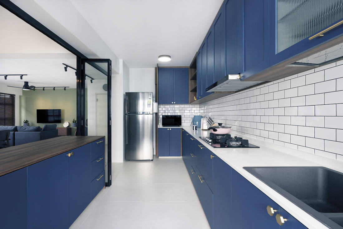 blue kitchen cabinets | lookbox living