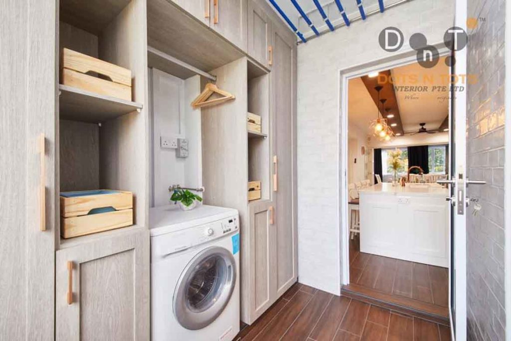 BTO service yard laundry room design ideas space open small storage plans