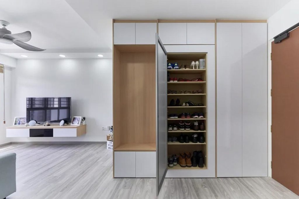 Built in shoe cabinet hdb hot sale