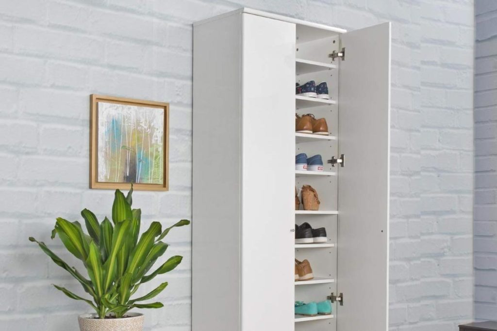 tall shoe cabinet singapore white