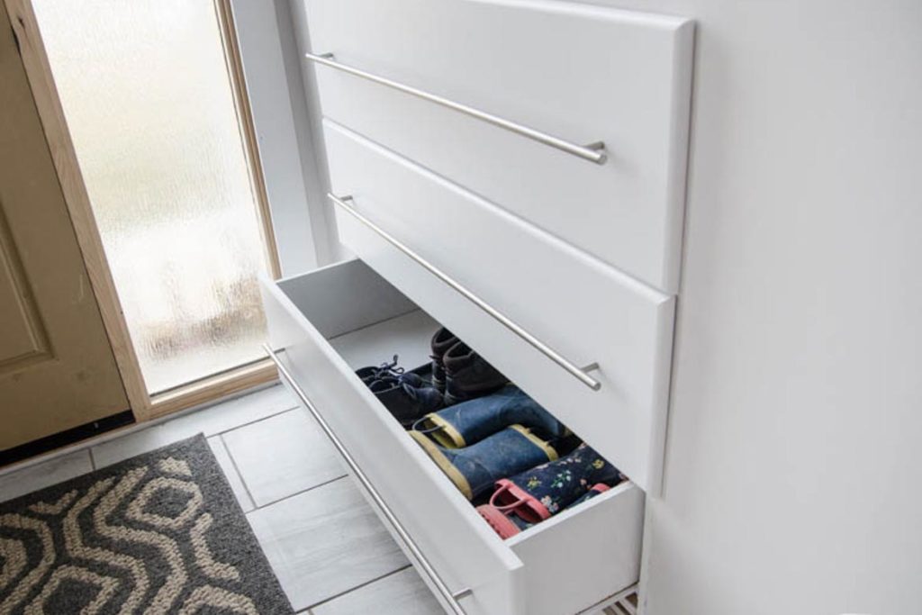 shoe cabinets in doorway entryway hallway ideas white drawers