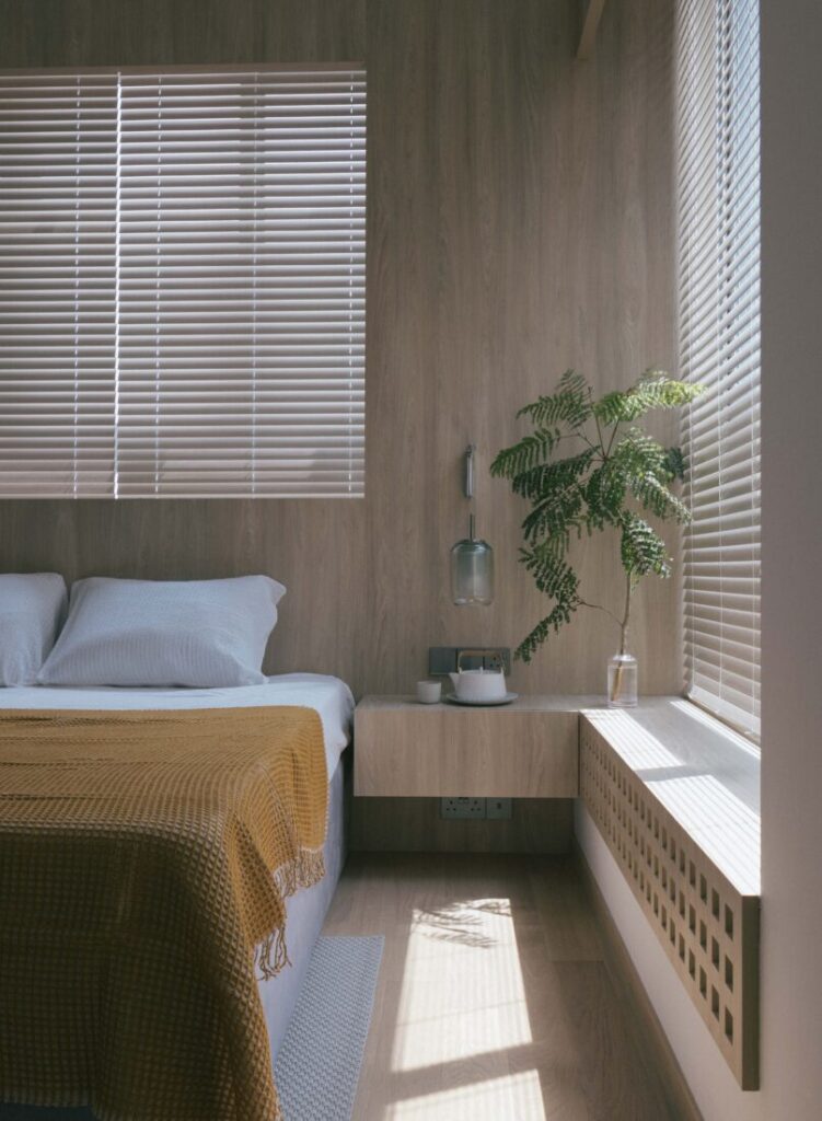 sunlit bedroom