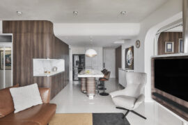 A multi-gen haven with a statement kitchen island