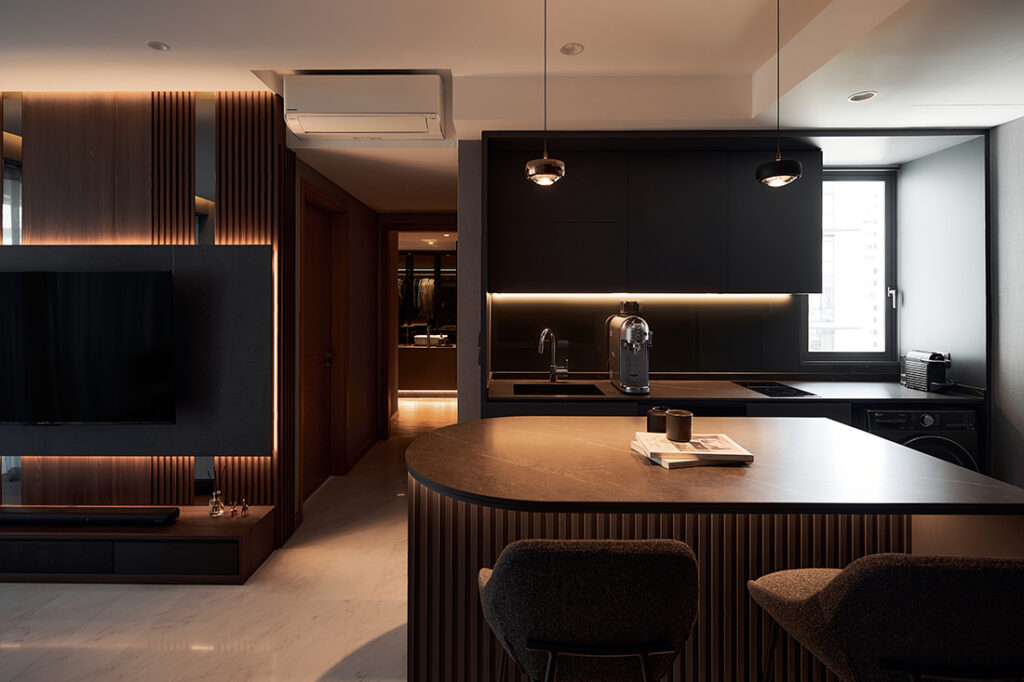 two-bedroom condo designed for entertaining