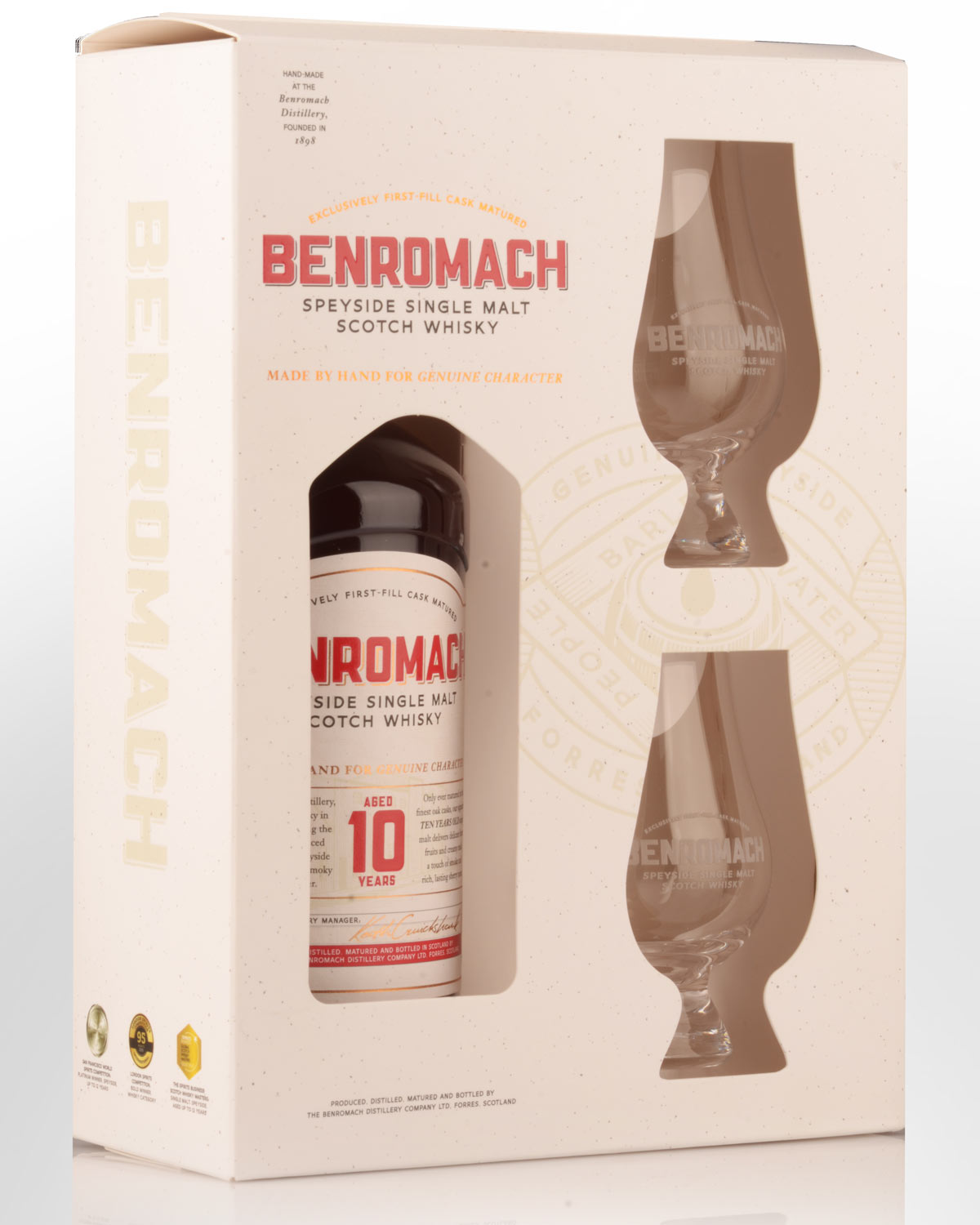 Benromach 10 Year Old Single Malt Scotch Whisky (700ml) - Gift
