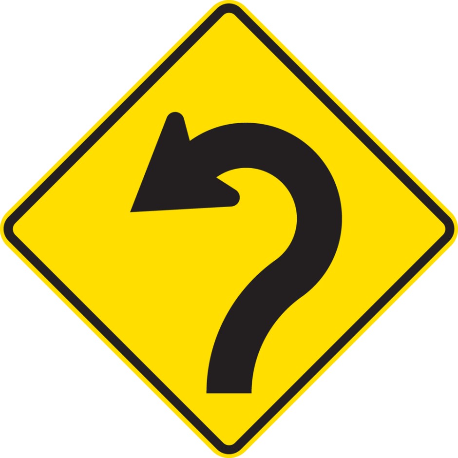 Reverse Curve Left - Decreasing Radii