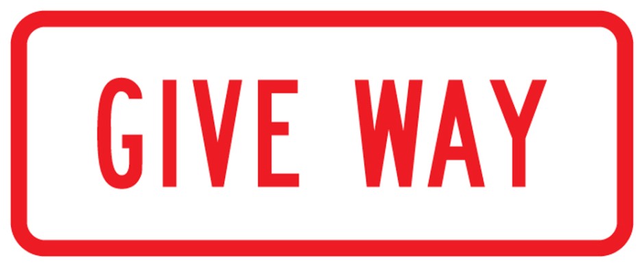 RG-19.1 Give Way Supplementary