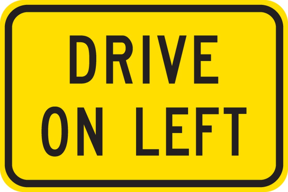 Drive on Left Supp (W14-11.1)