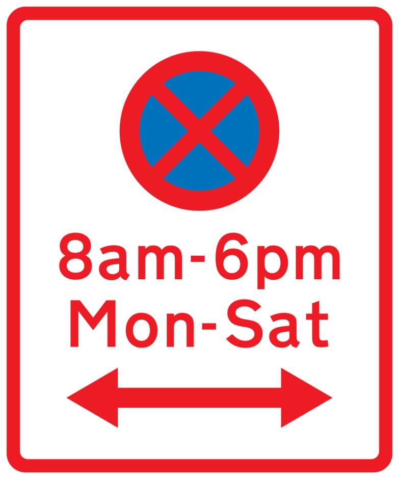 No Stopping Symbol with Times (With Arrows)