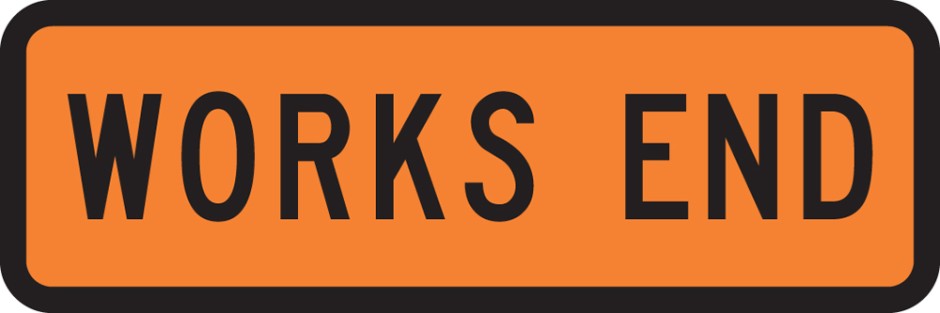 Works End Supplementary (Roll up Signs)