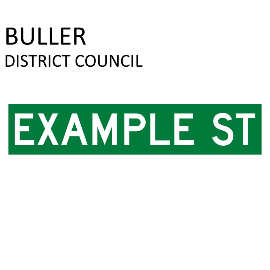 Street Name Blades - Buller District Council (BDC)