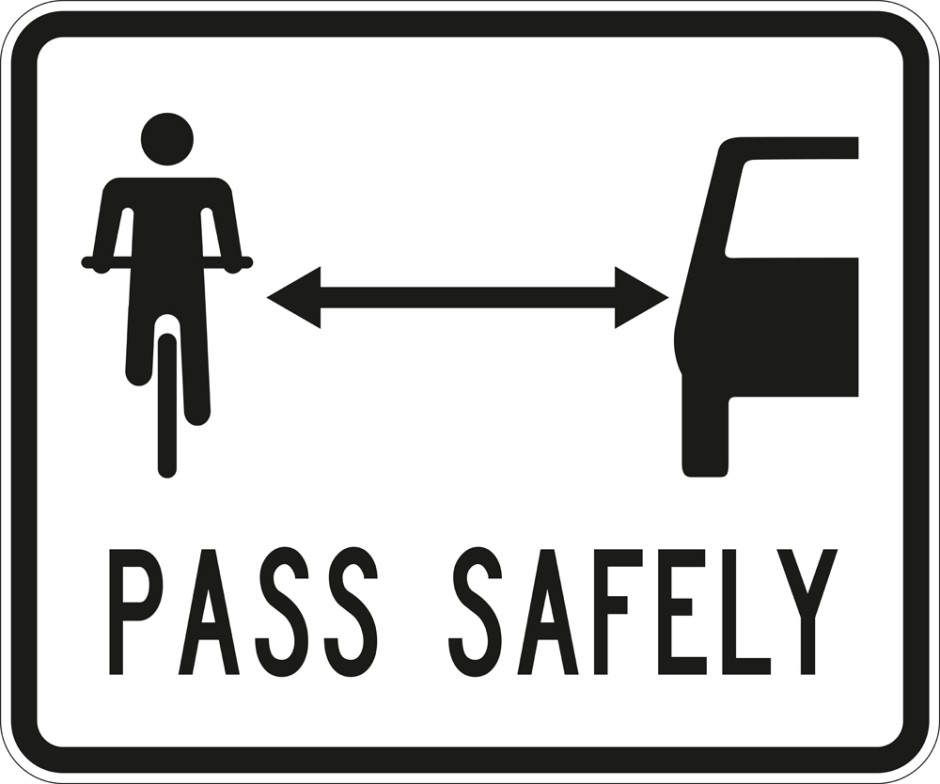 Pass Safely (Cyclists) Sign