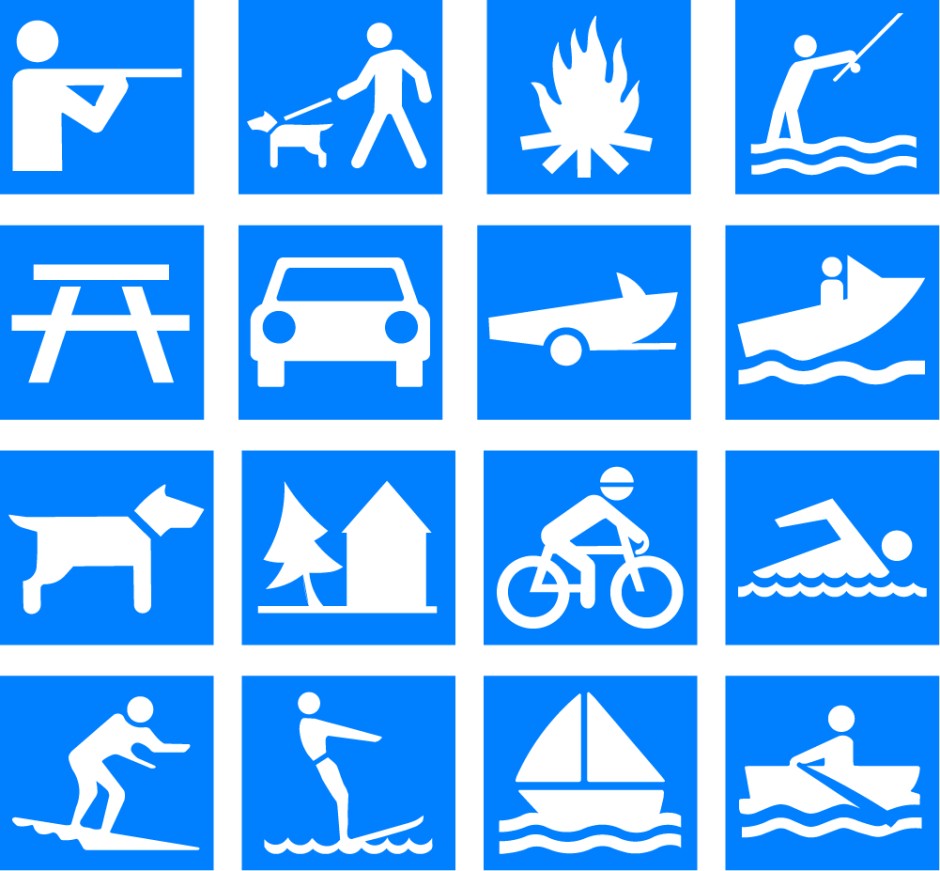 Outdoor Recreational Symbols