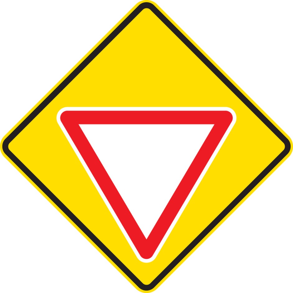 Approaching Give Way Ahead