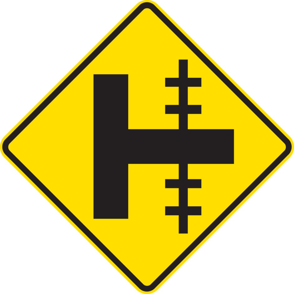 Railway Crossing On Side Road Uncontrolled - Right