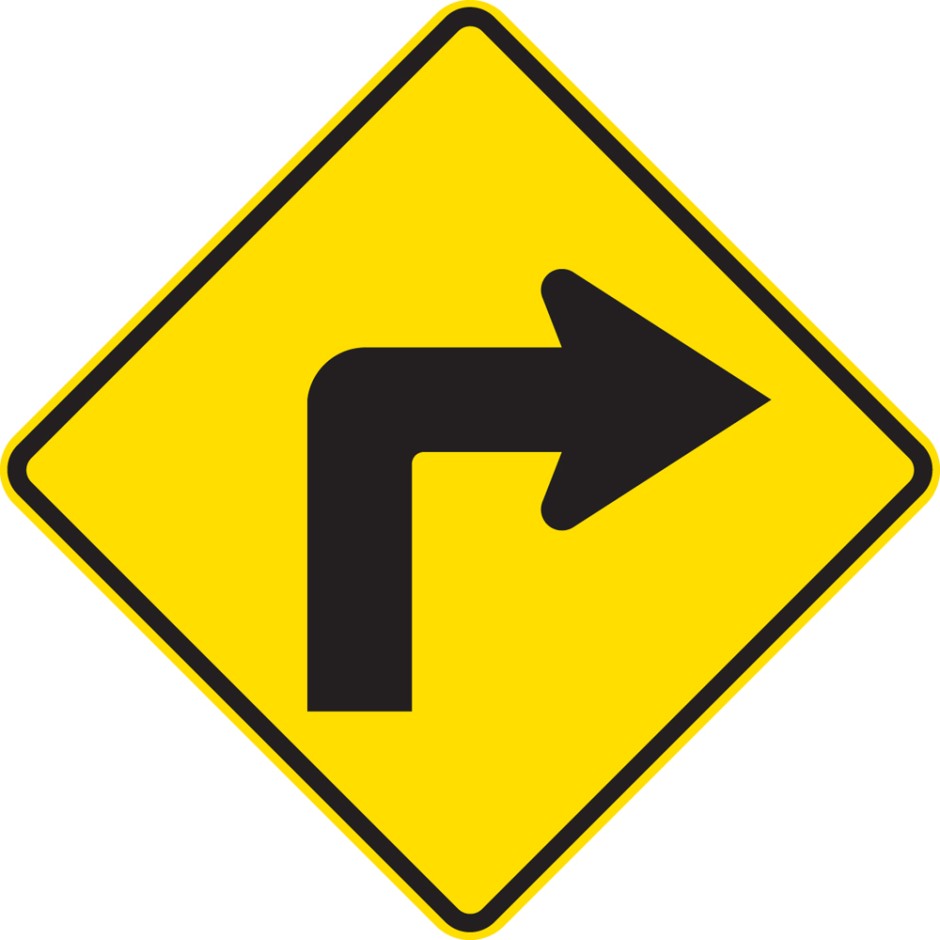 Sharp Curve Right - Approx 90 degrees