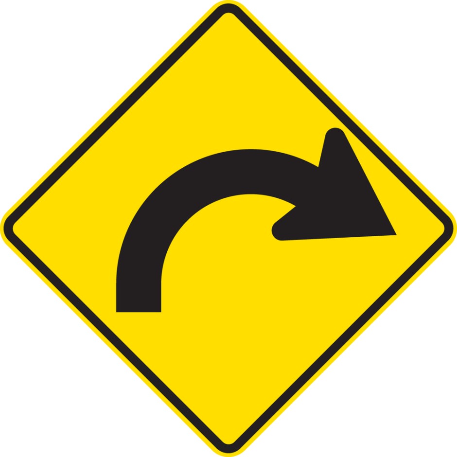 Curve Right - 90 degrees to 120 degrees