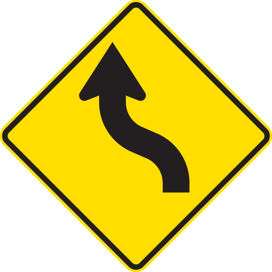 Reverse Curve Left - Less Than 60 degrees