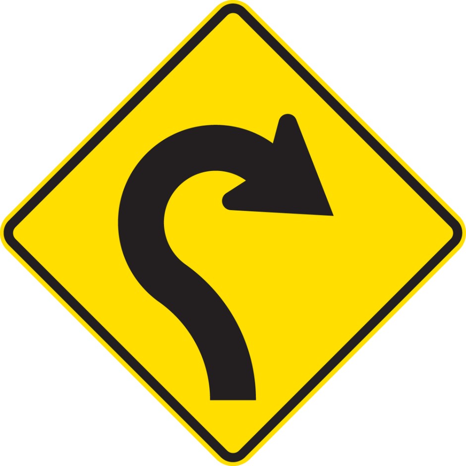 Reverse Curve Right - Decreasing Radii