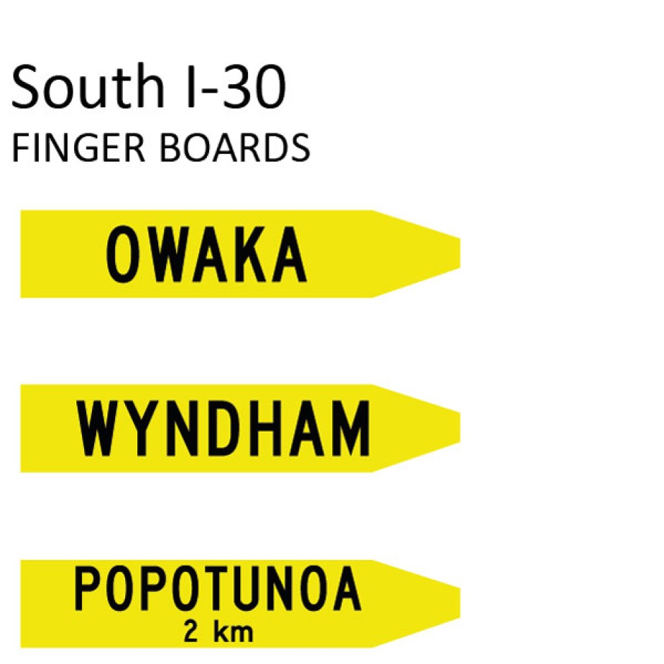 Street Name Blades - South I-30 Fingerboards