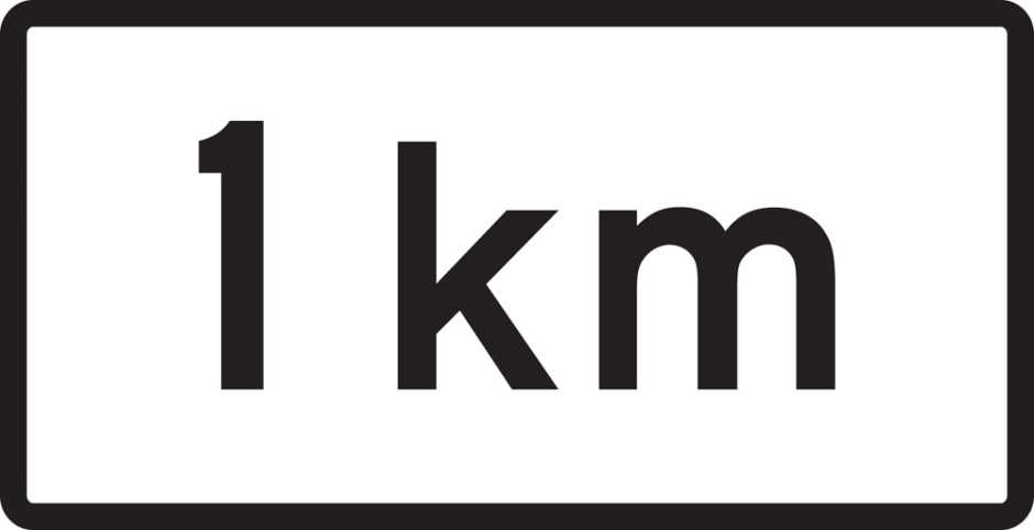 Road workers x km ahead supplementary Alternative