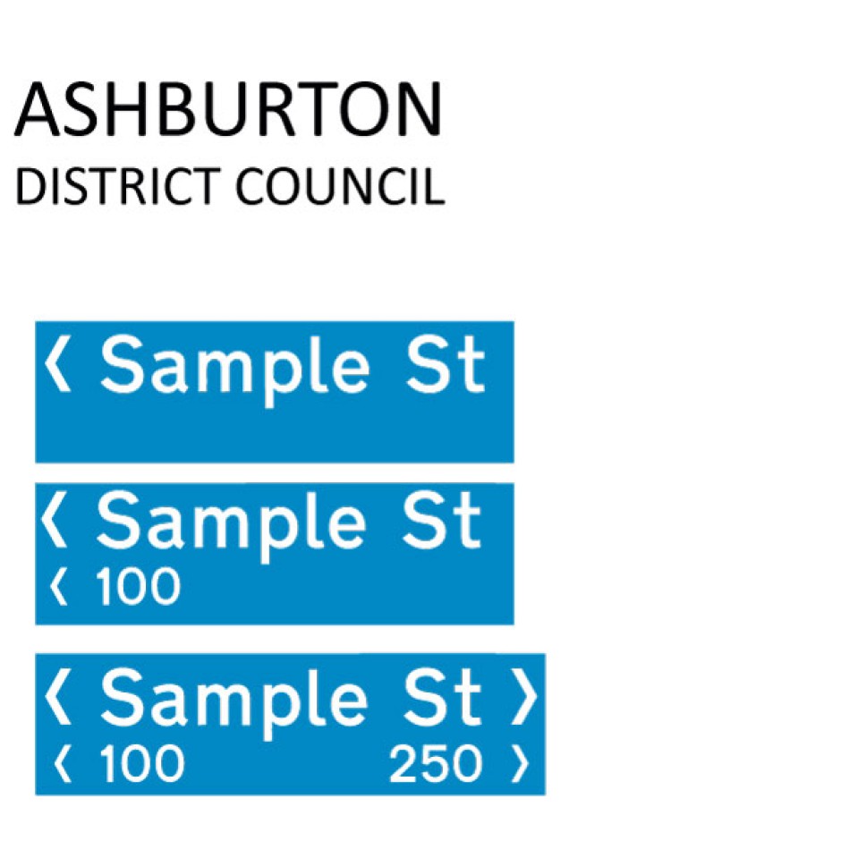 Street Name Blades - Ashburton District Council (ADC)