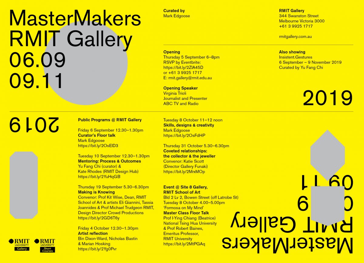 Master Makers and Toowoomba Contemporary Wearables open SOON! Melissa