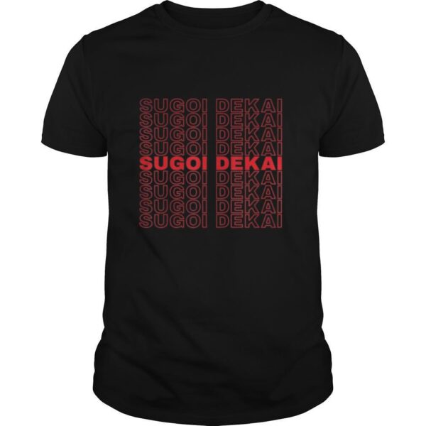 TshirtStation Sugoi Dekai Pattern Weeb Anime Manga Otaku Shirt