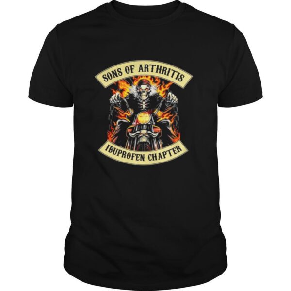 TshirtStation Skeleton Riding Motorcycle Sons Of Arthritis Ibuprofen Chapter Shirt