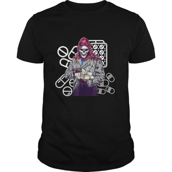 TshirtStation Dr Grim Reaper Feelgood Pharmacist Doctor Grim Reaper Shirt