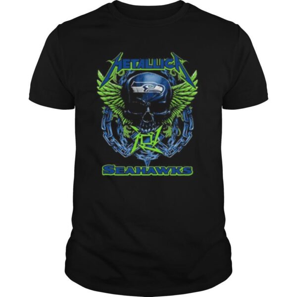 TshirtStation Skull Wings Metallica Seattle Seahawks Shirt