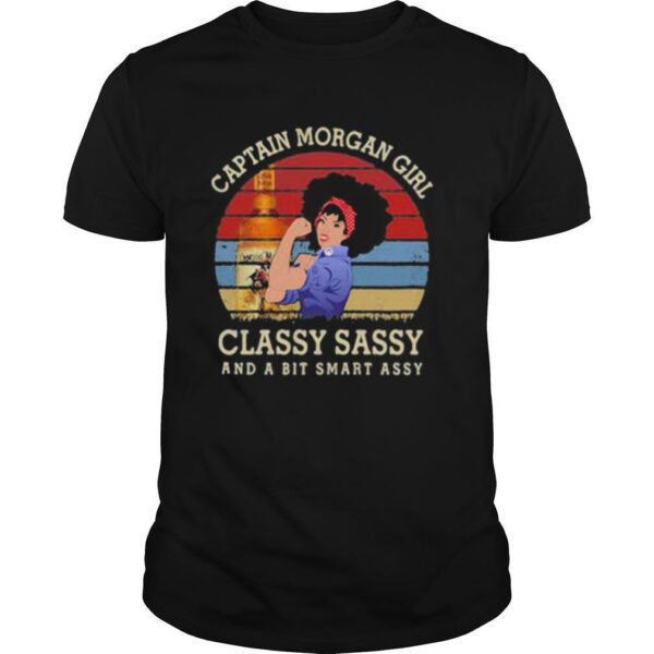 TshirtStation Captain Morgan Girl Classy Sassy And A Bit Smart Assy Vintage Retro Shirt
