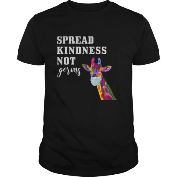 TshirtStation Spread Kindness Not Germs Cute Colorful Giraffe Lover Animal Shirt