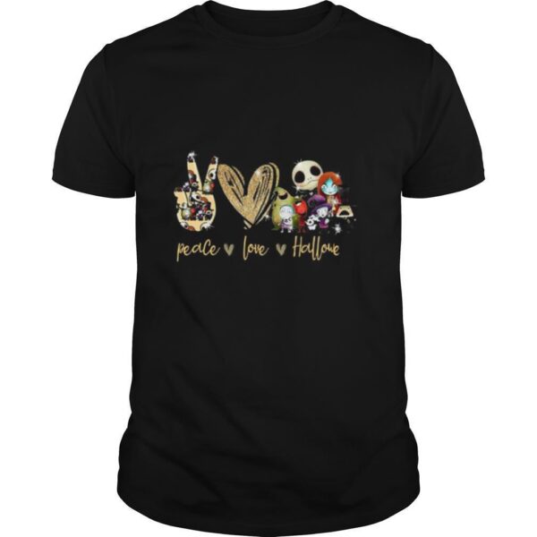 TshirtStation Peace Love Skellington Halloween Shirt