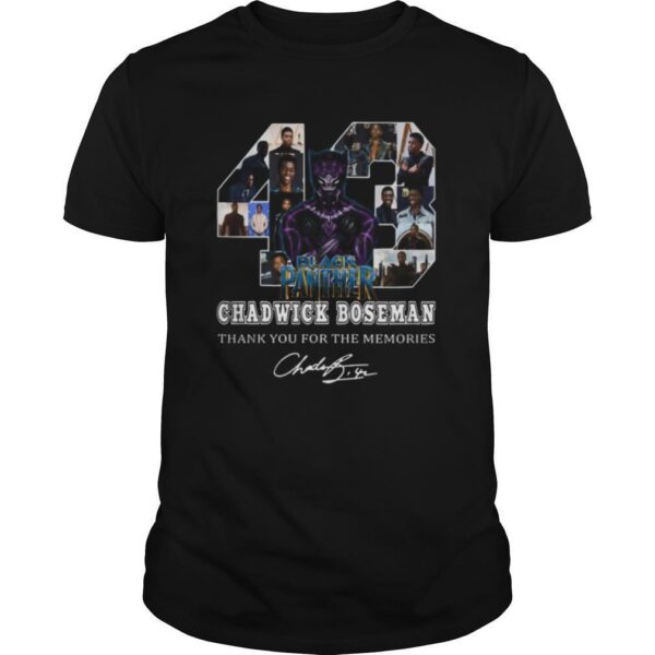 TshirtStation Black Panther Chadwick Boseman Thank You For The Memories Signature Shirt
