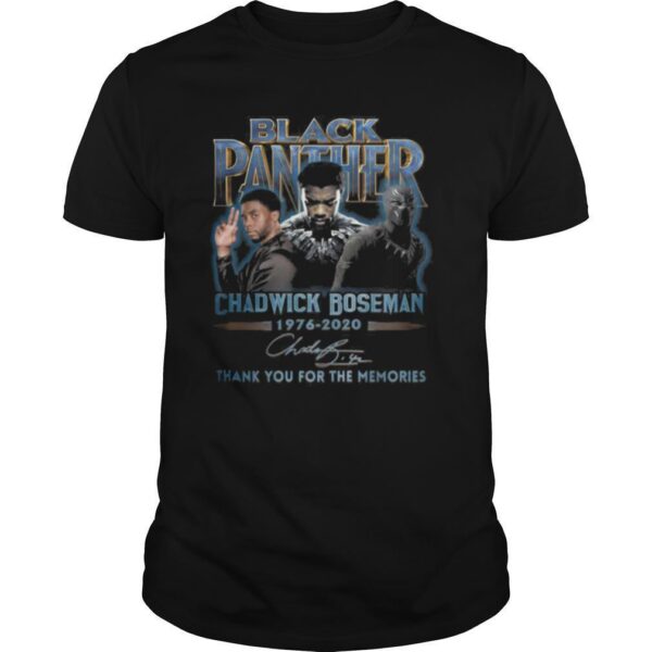 TshirtStation Black Panther Rip Chadwick Boseman Thank You For The Memories Signature Shirt