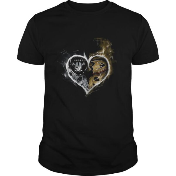 TshirtStation Heart Las Vegas Raiders And Annaheim Ducks Shirt