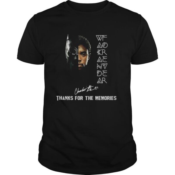TshirtStation Rip Chadwick Boseman Black Father Signature Thank You For The Memories Shirt