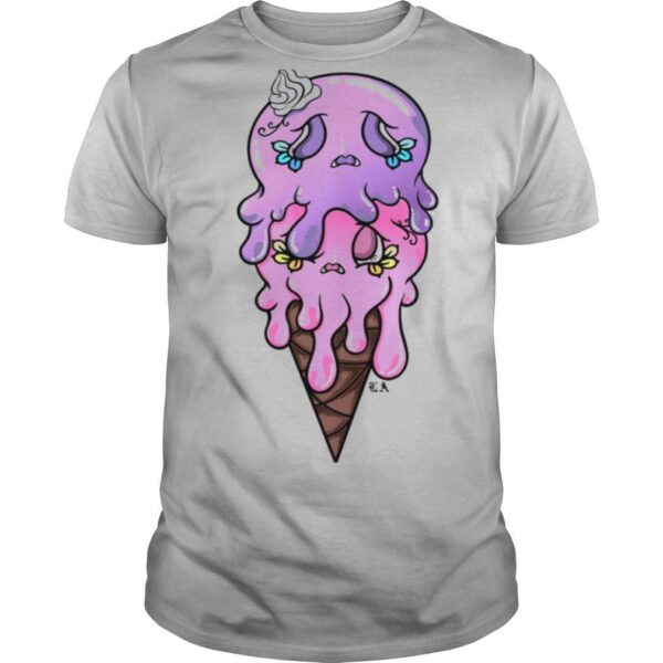 TshirtStation Skull Ice Cream Double Shirt
