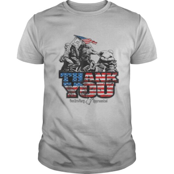 TshirtStation Thank You Veterans You Are Very Appreciated American Flag Shirt