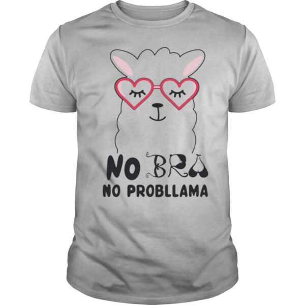 TshirtStation No Bra No Probllama Llama Shirt