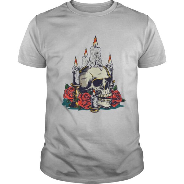 TshirtStation Day Of The Dead With Roses Vintage Skull Shirt